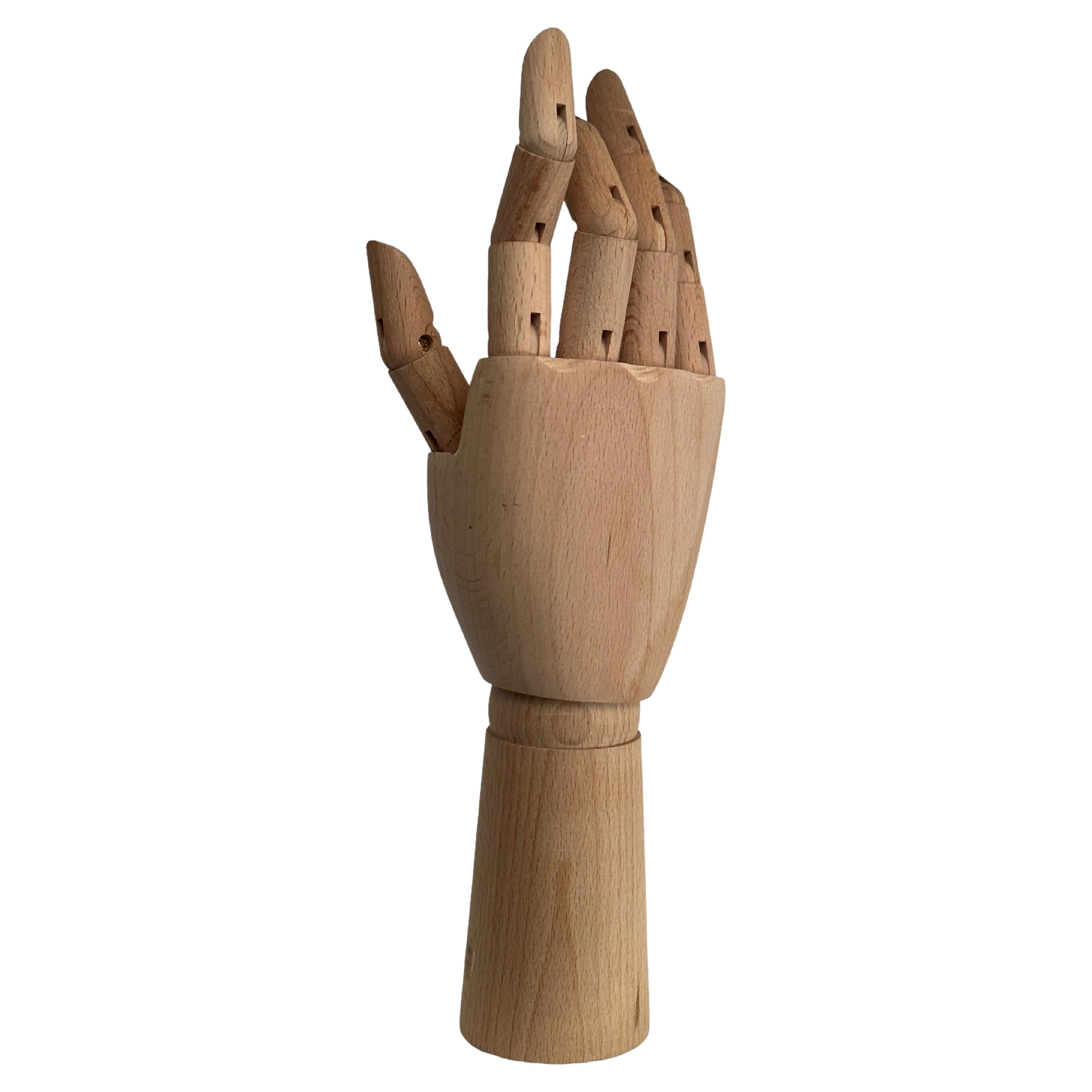 Modelo a escala de maniquí de artista Art Déco tradicional de madera a mano grande