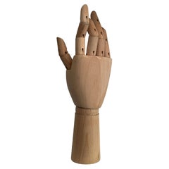 Retro Art Deco Traditional Wooden Hand Large Artist Mannequin Scale Model