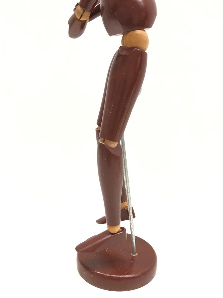 Art Deco Traditional Wooden Large Artist Mannequin Model at 1stDibs