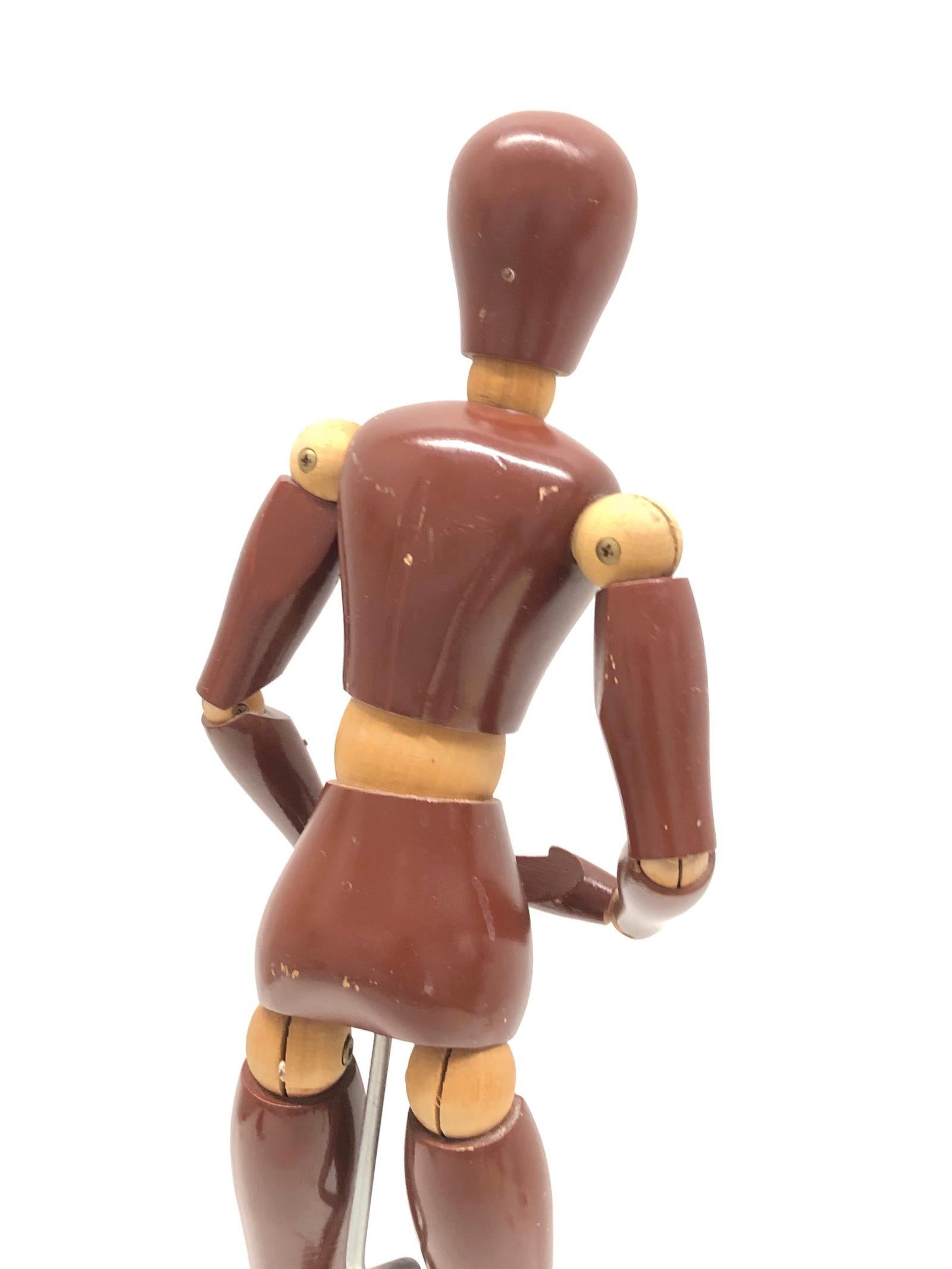 German Art Deco Traditional Wooden Large Artist Mannequin Model