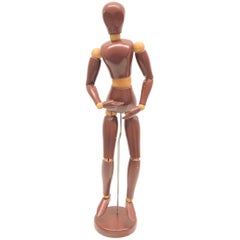 Art Deco Traditional Wooden Large Artist Mannequin Model 