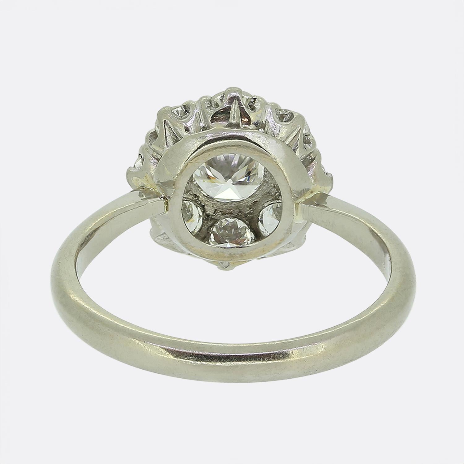 Art Deco Übergangsschliff-Diamant-Cluster-Ring im Zustand „Gut“ im Angebot in London, GB