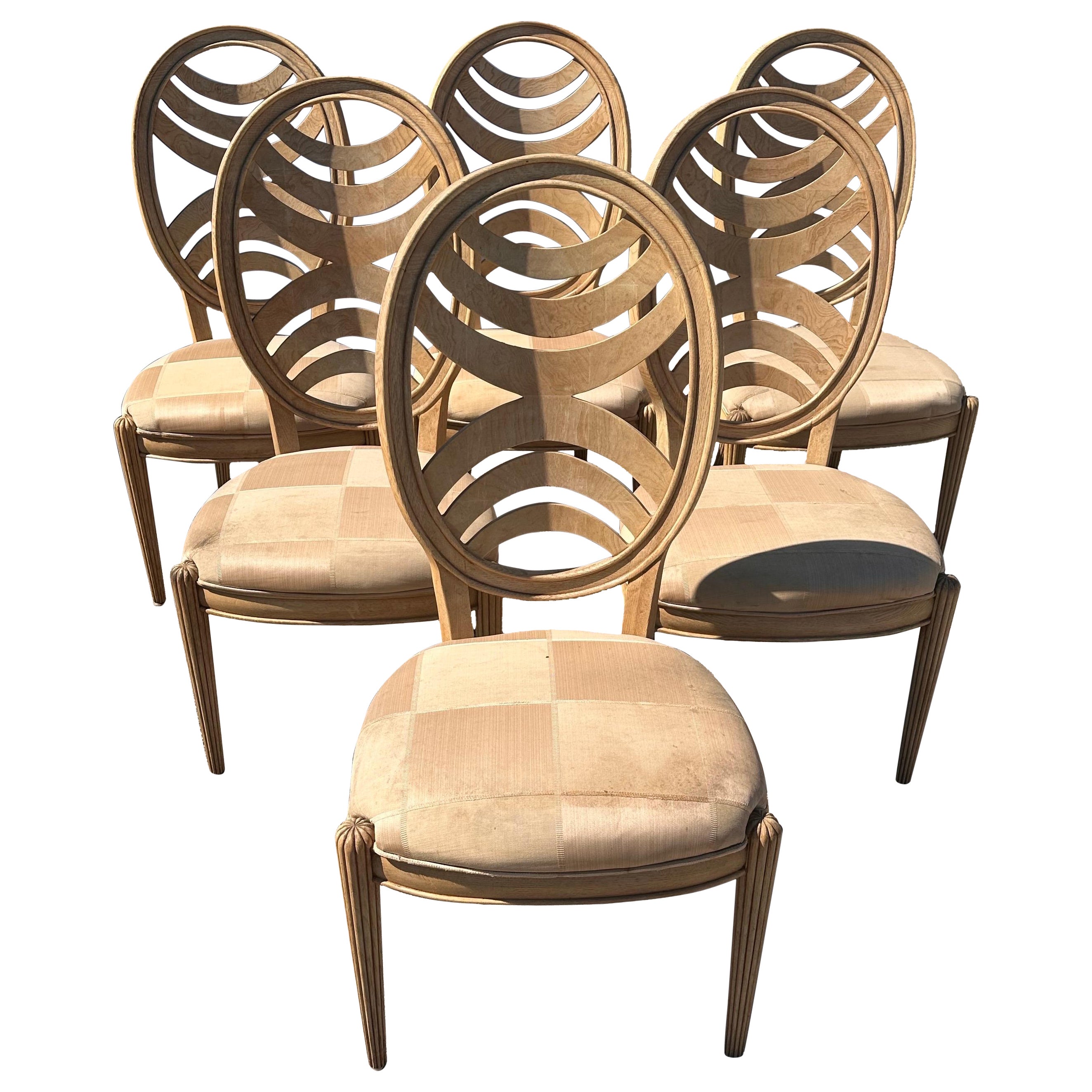 Art Deco Transitional Henredon Set of six chairs from the Omni collection
