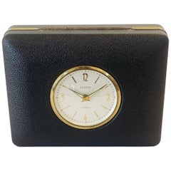 Used Art Deco Travel Clock by Europa Clock Company Containing Playing Cards