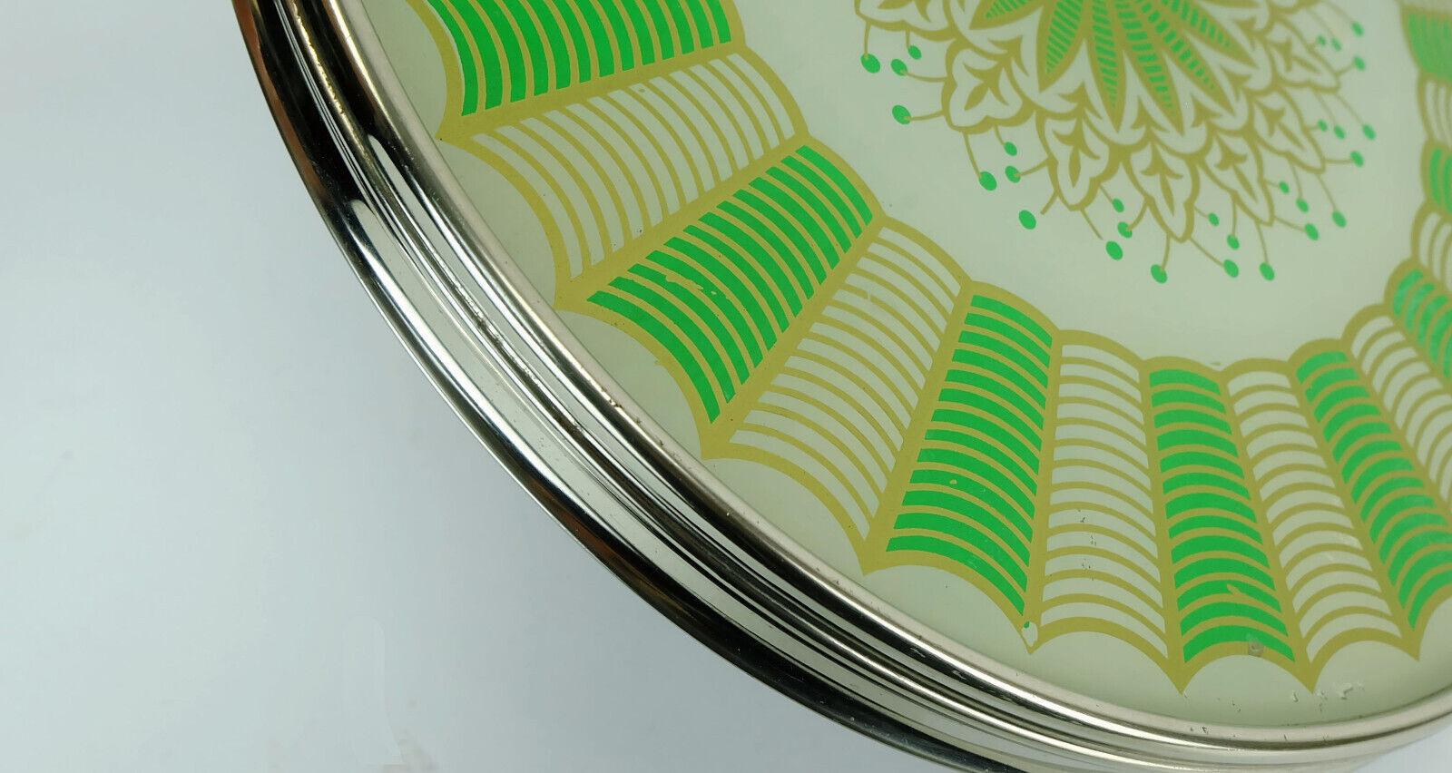 Art Déco Tray Glass Metal Abstract Decor, 1920s / 30s For Sale 1