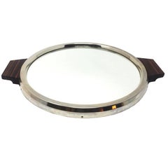 Art Deco Tray in Mirror and Wood, 1925