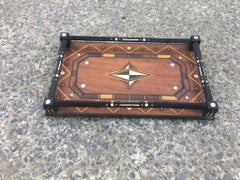 Art Deco Tray in Wood Marquetry, circa 1930