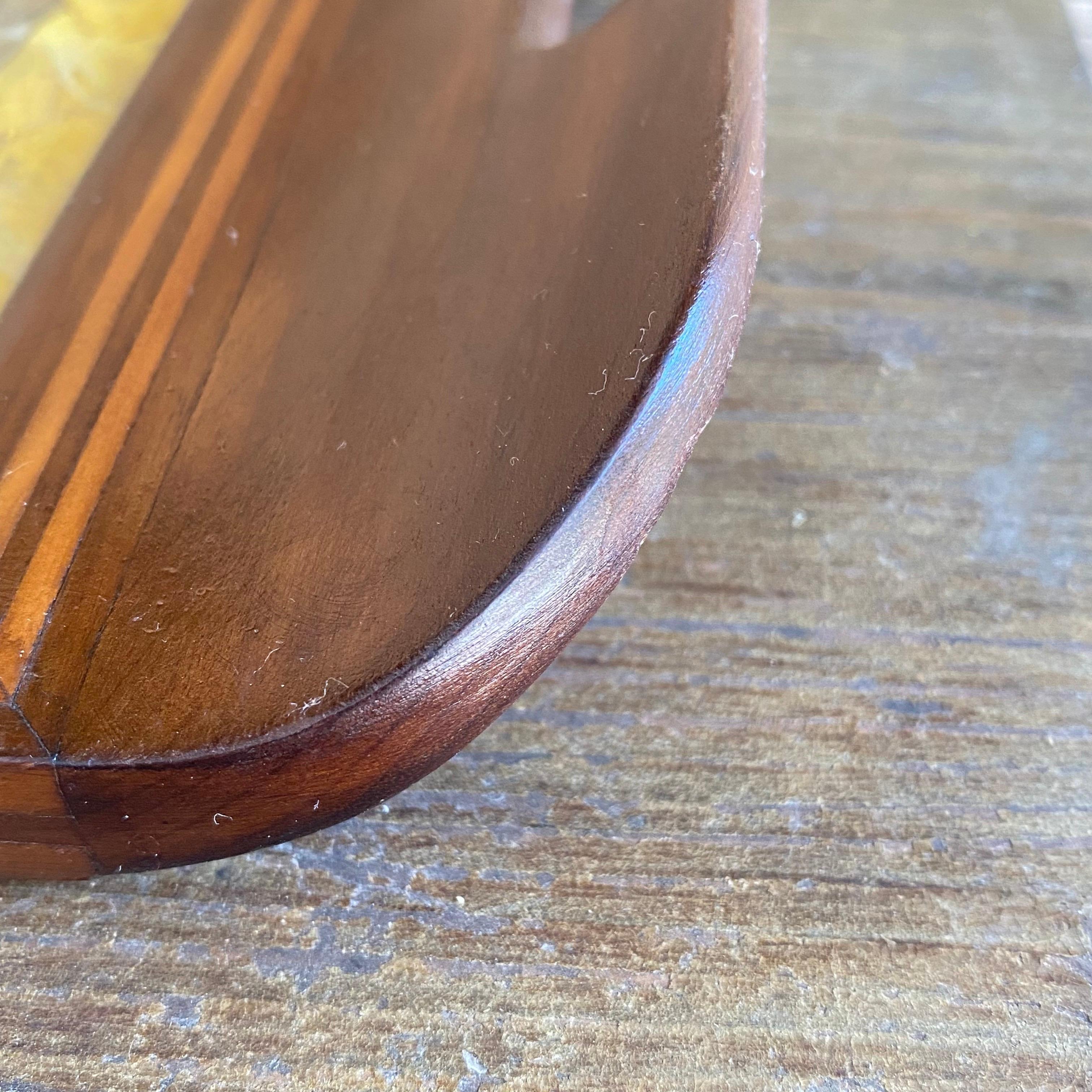 Art Deco Tray in Wood, with Butterfly Wings Pattern 7