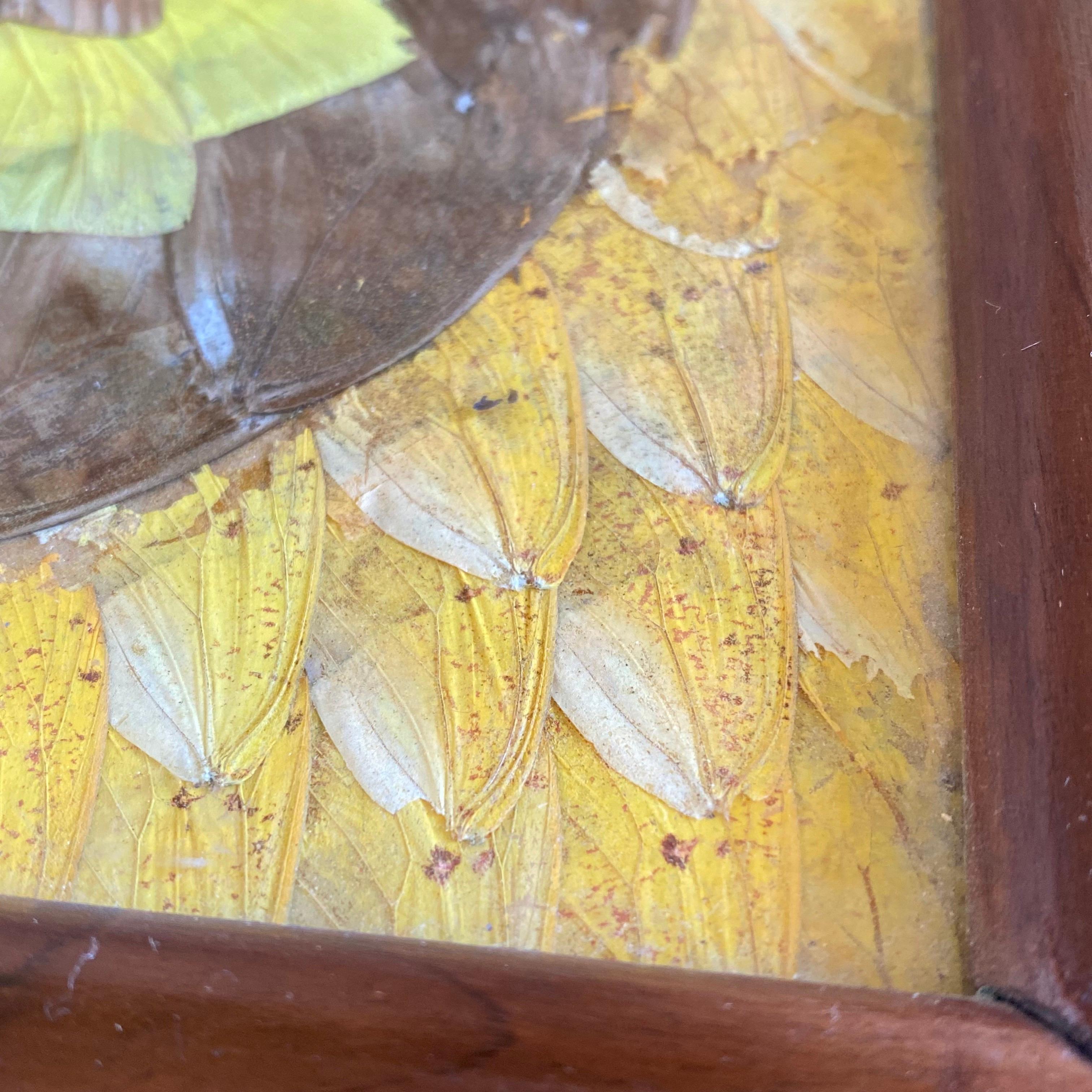 Art Deco Tray in Wood, with Butterfly Wings Pattern 1