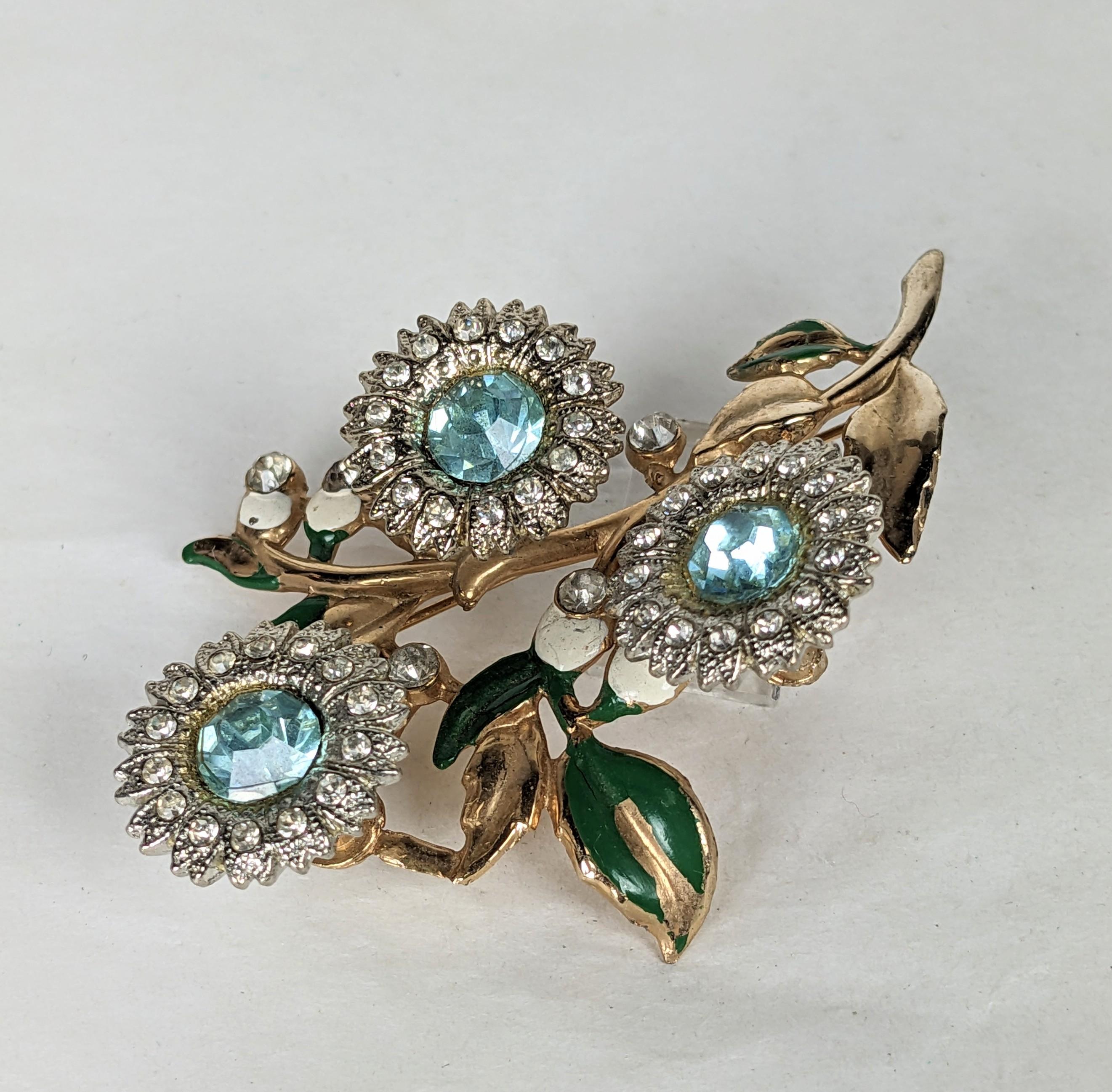 Women's Art Deco Tremblant Flower Brooch, Coro