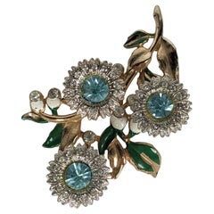 Vintage Art Deco Tremblant Flower Brooch, Coro