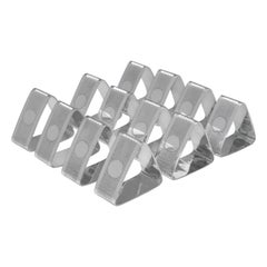 Art Deco Triangular Sterling Silver Set of Napkin Rings, Joseph Gloster 1927