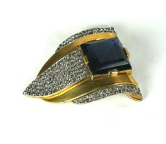 Clips de saphir Art Déco Trifari, Alfred Phillipe