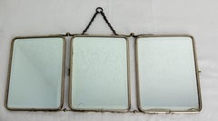 Art Deco Triptyque Barber Beveled Mirror circa 1930