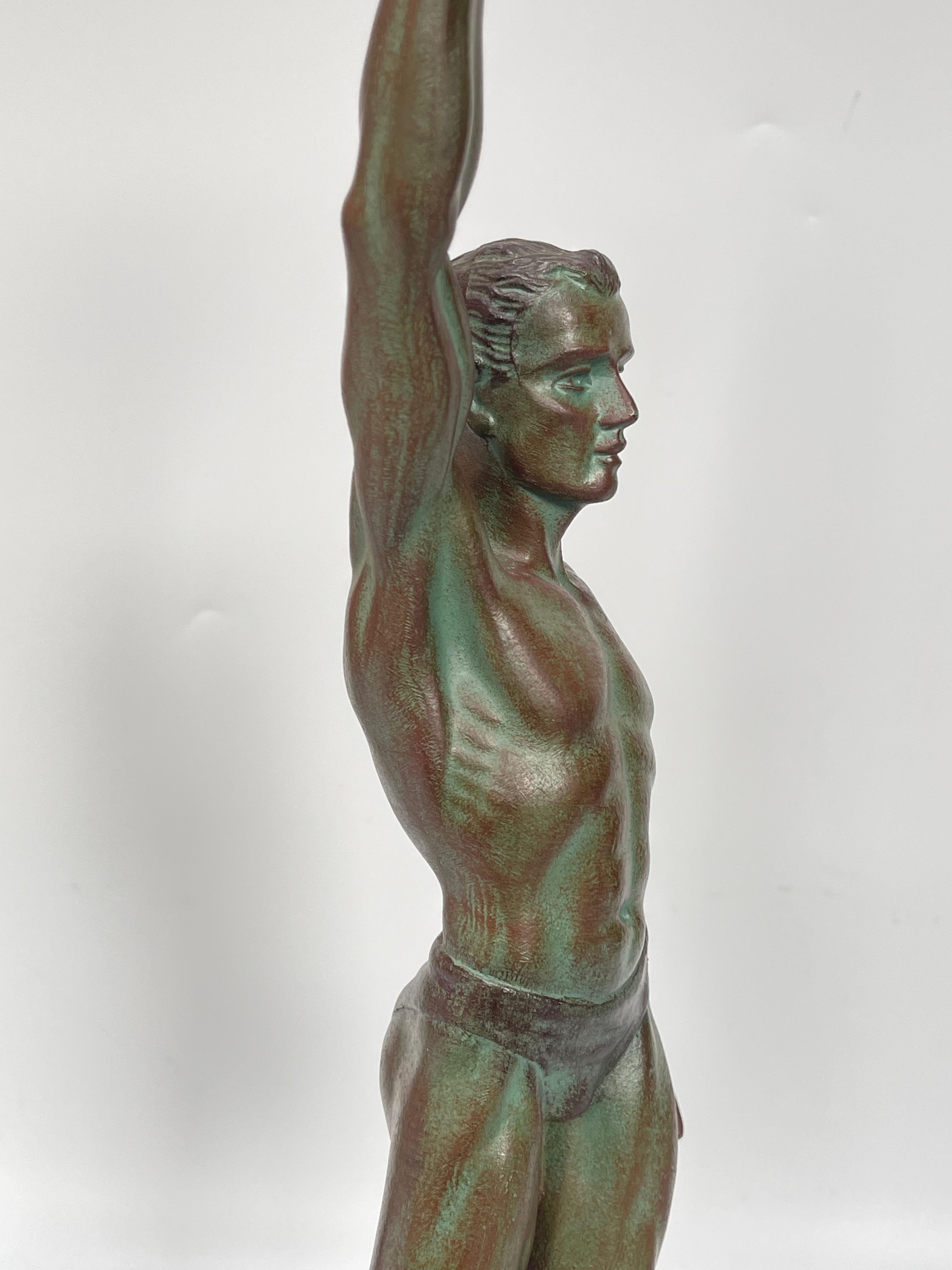 Triumph-Skulptur im Art déco-Stil von Elie Mardini im Angebot 5