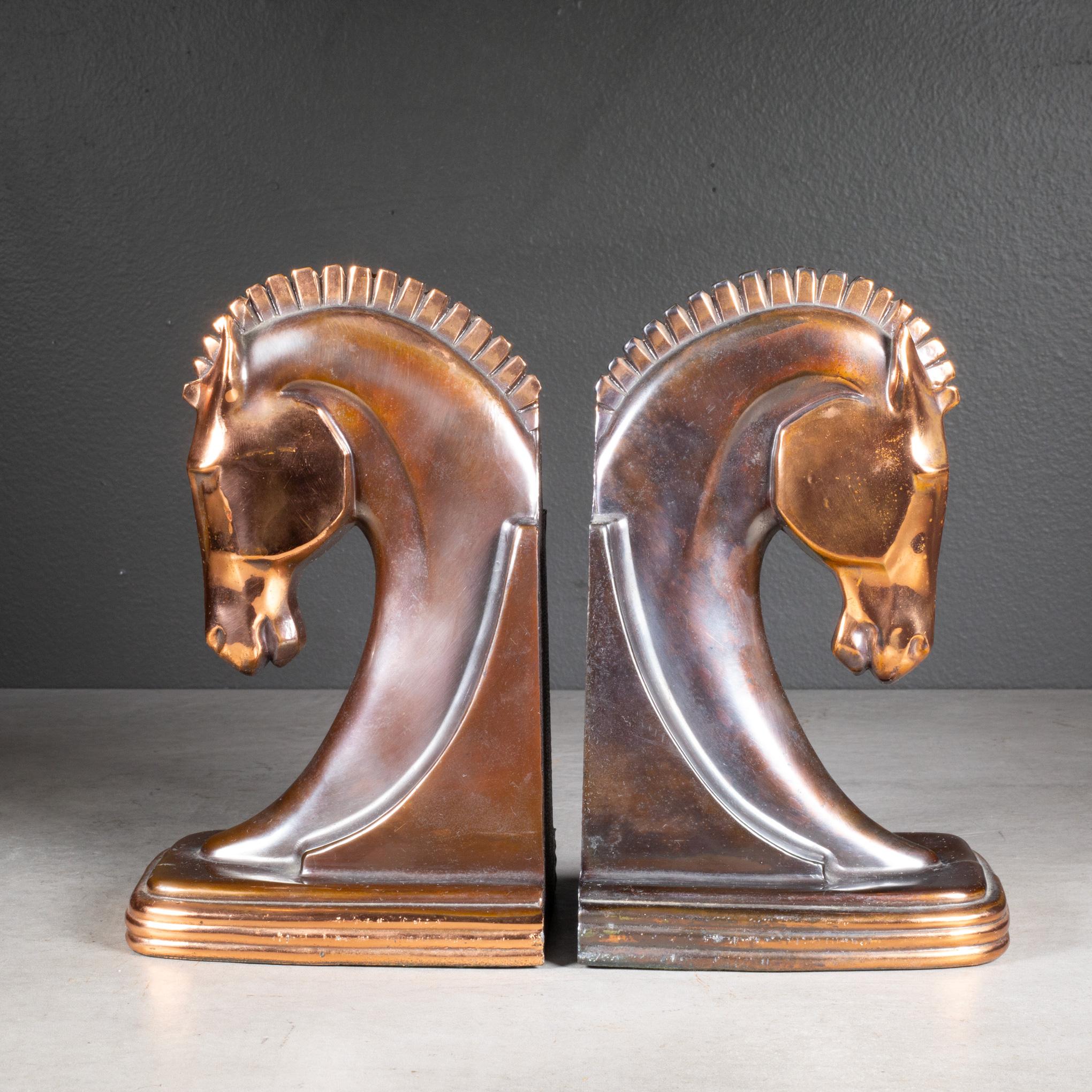 Art Deco Trojan Horse Bookends by Dodge Inc. c.1930 In Good Condition In San Francisco, CA