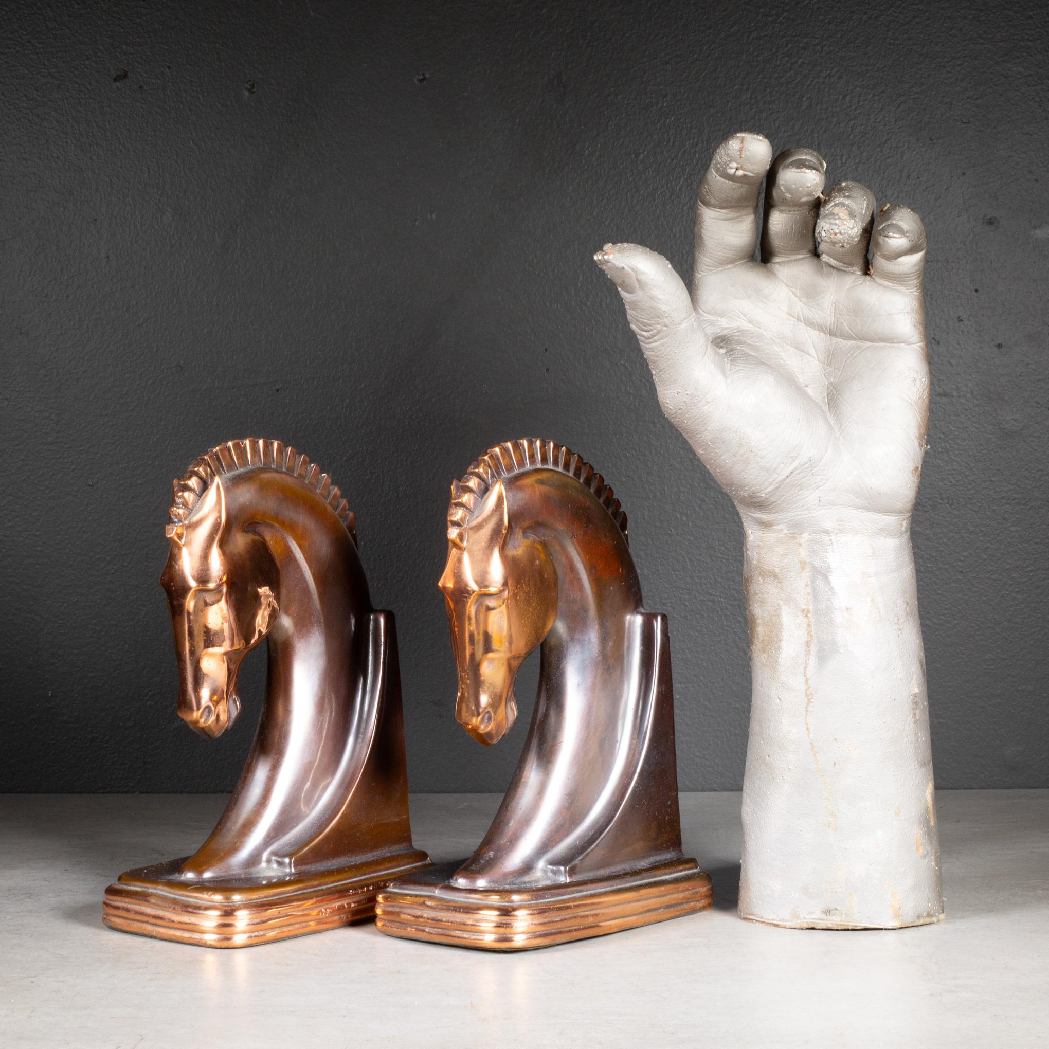 Art Deco Trojan Horse Bookends by Dodge Inc. c.1930 1