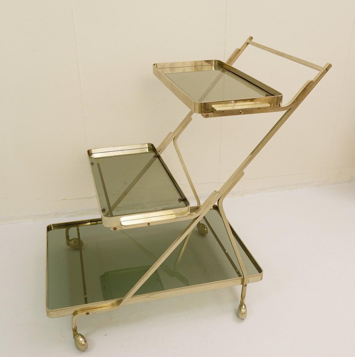 Art Deco trolley with removable tray.
