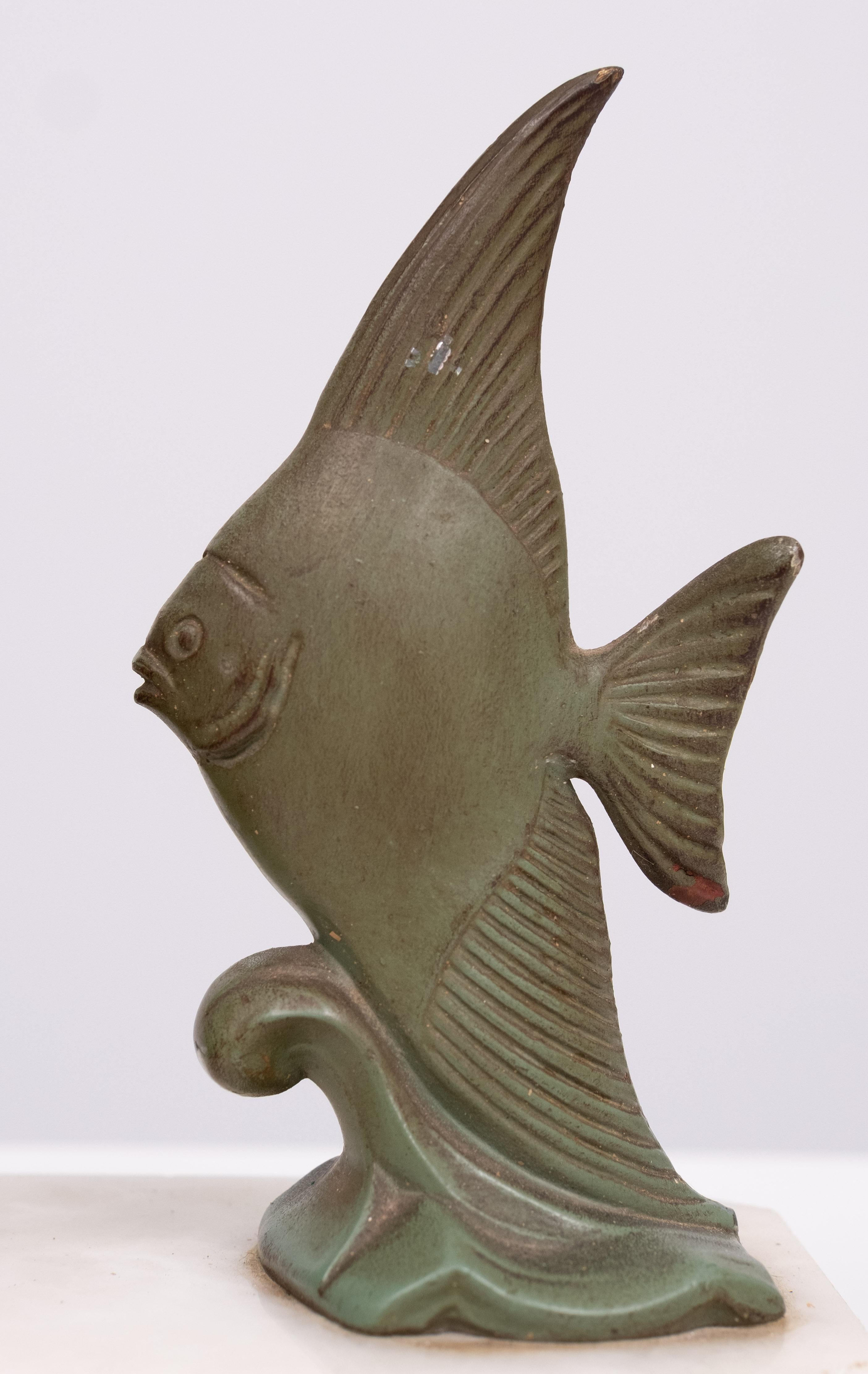 Mid-20th Century Art Deco Tropical Fish Lamp  1930s For Sale