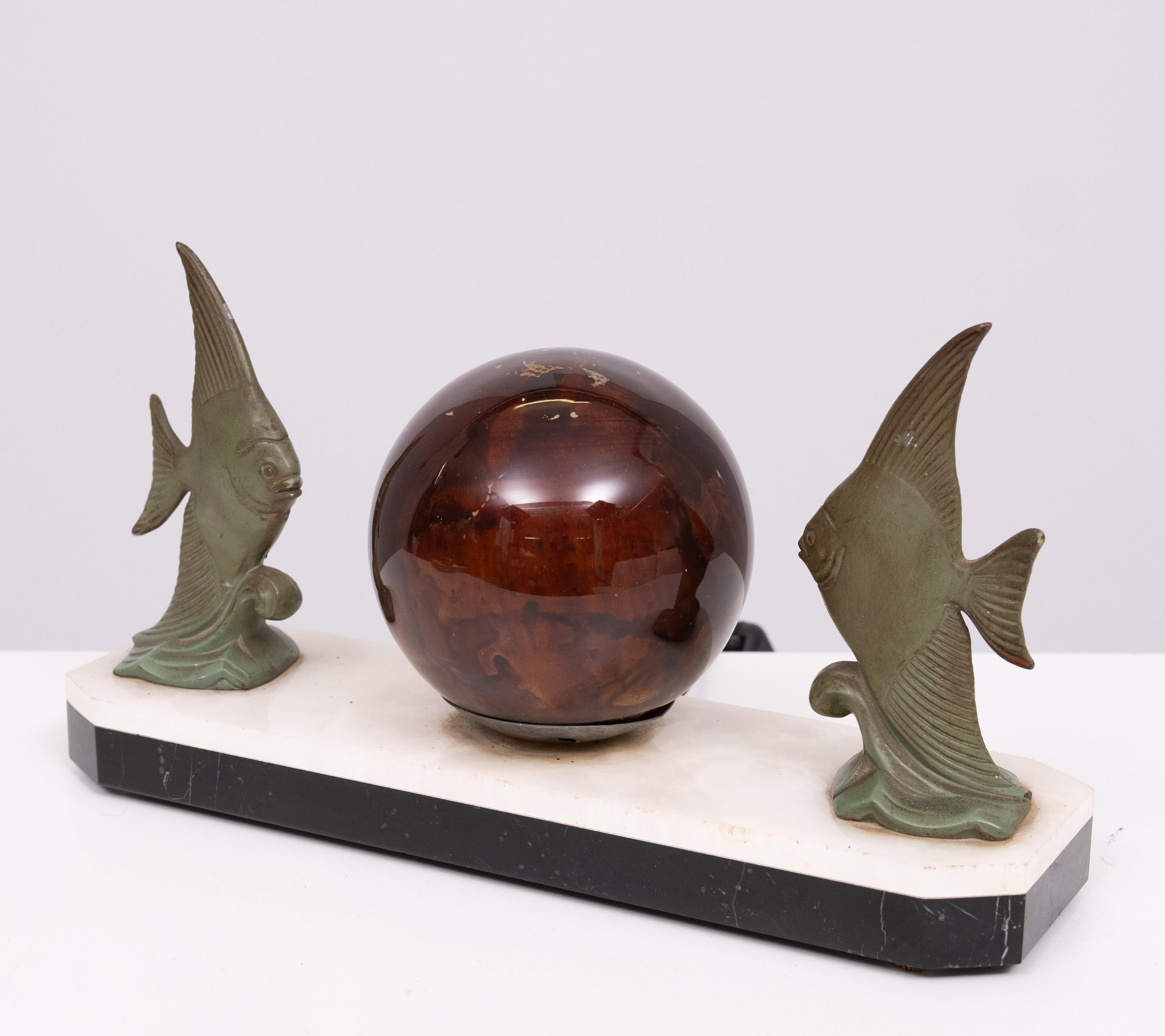 Art Deco Tropical Fish Lamp  1930s For Sale 1