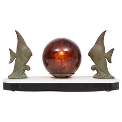 Lampe Art Déco poisson tropical  1930s