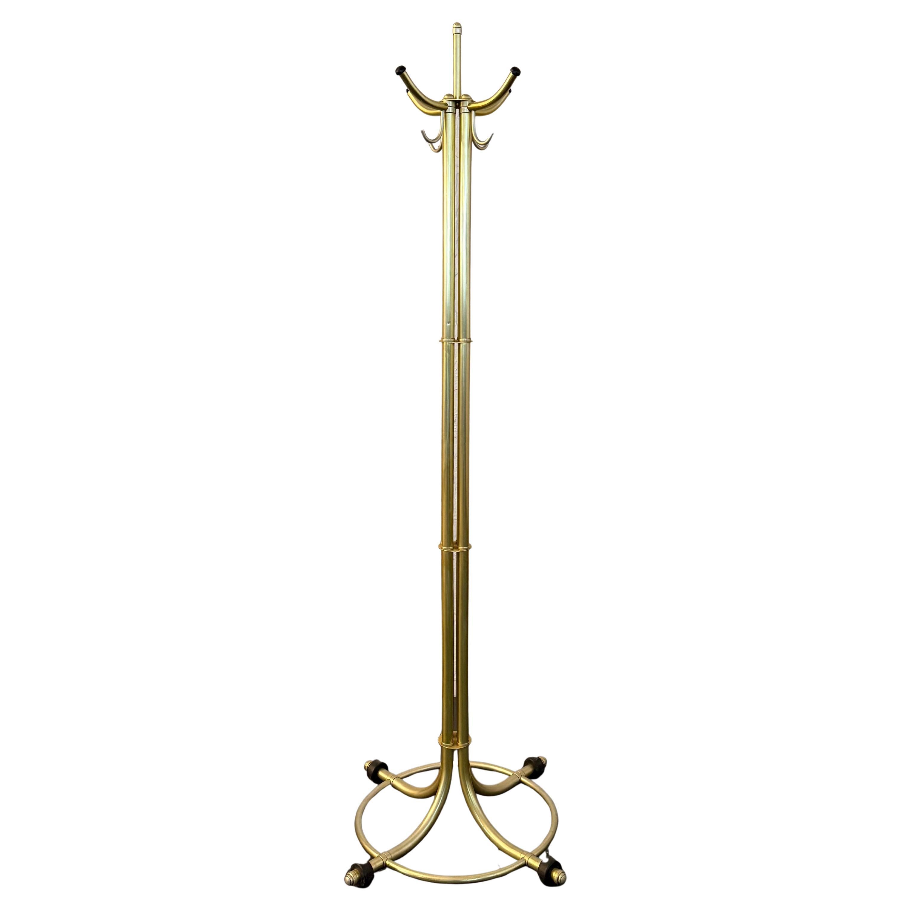 Appendiabiti a stelo in alluminio anodizzato tubolare Art Deco di Warren McArthur in vendita