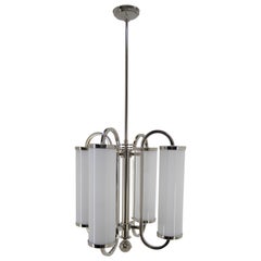 Art Deco Tubular Chandelier, 1930, Perfect Condition
