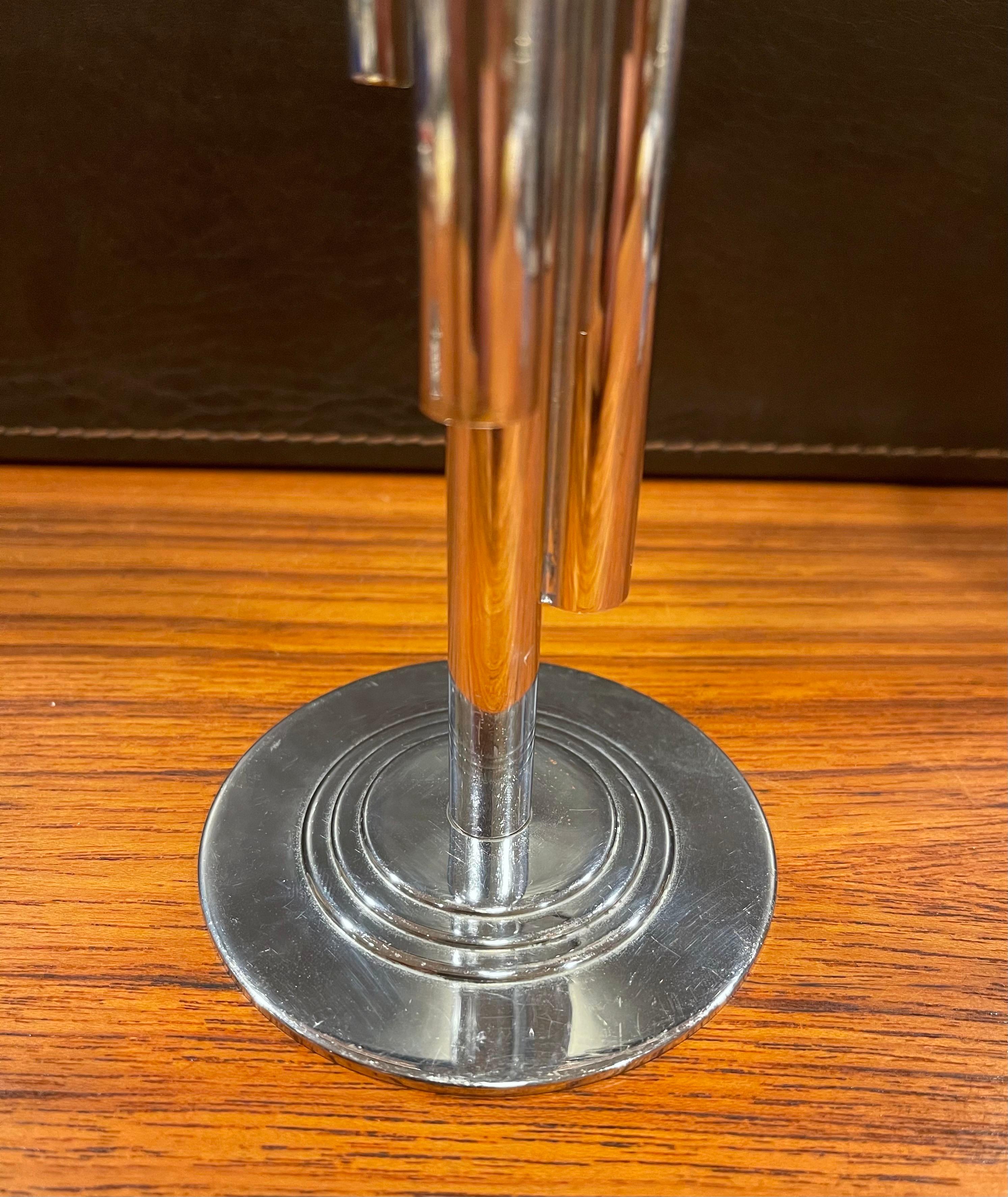 Art Deco Tubular Chrome Bud Vase by Ruth & William Gerth for Chase Co In Good Condition For Sale In San Diego, CA