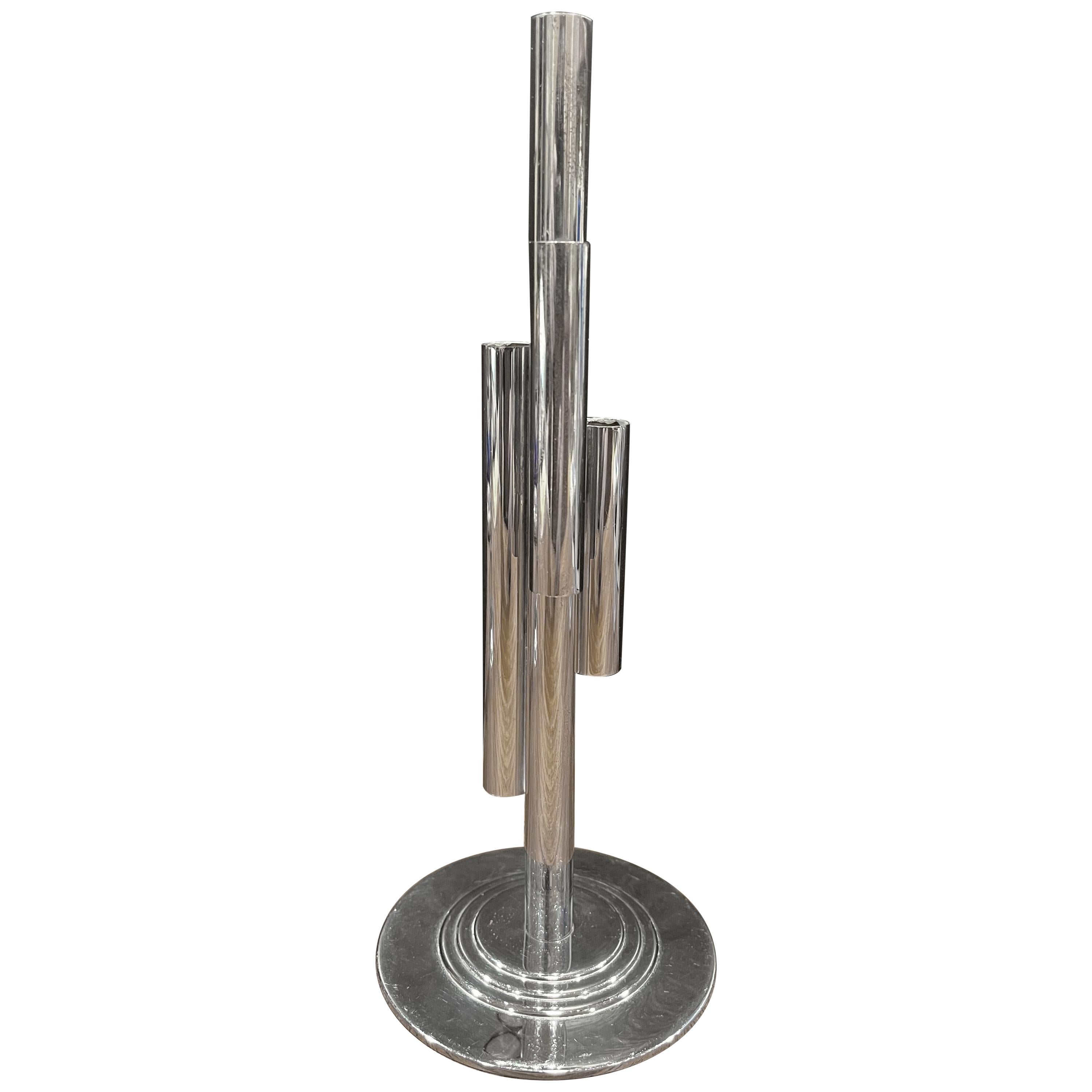 Art Deco Tubular Chrome Bud Vase by Ruth & William Gerth for Chase Co