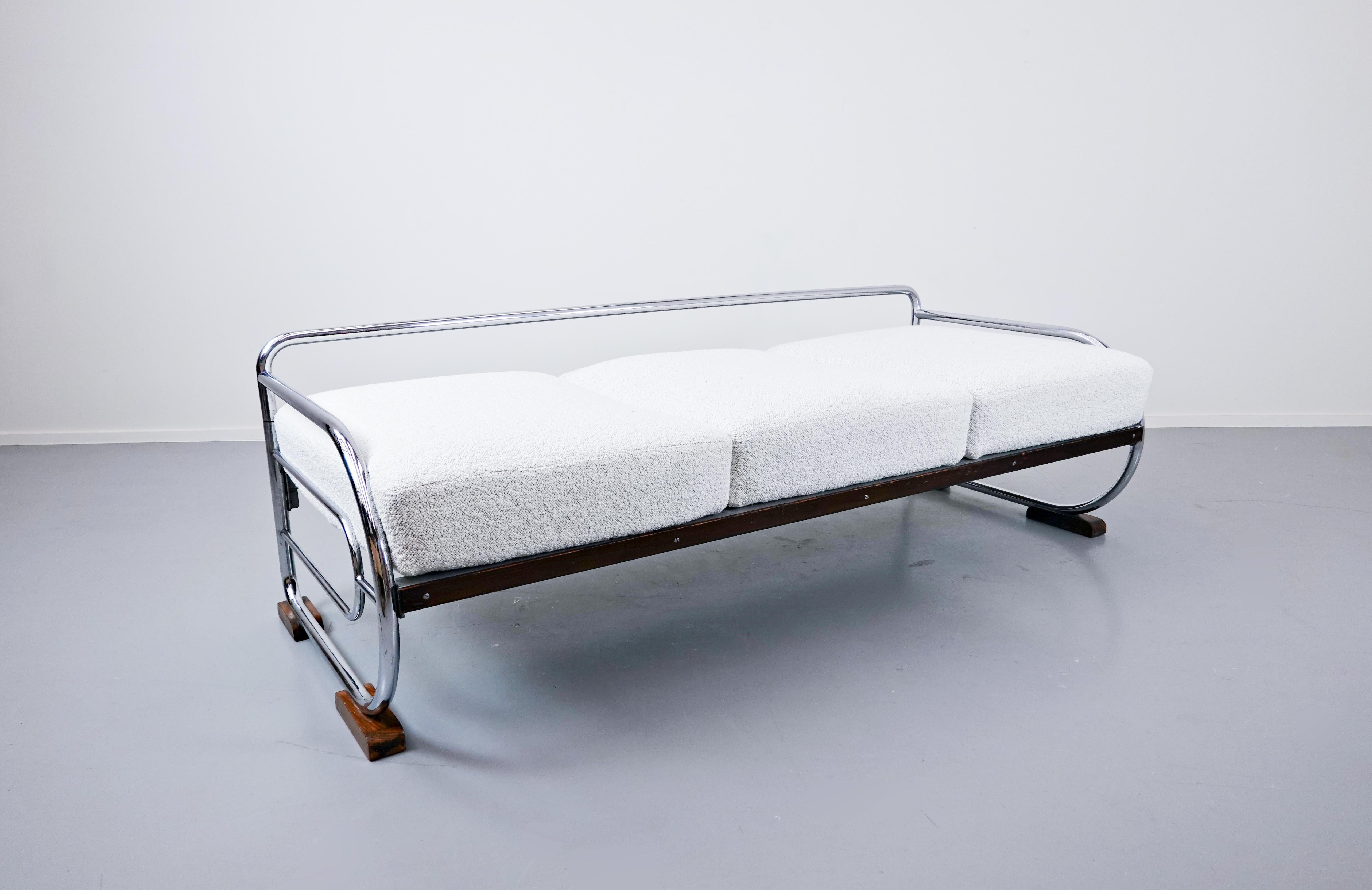 Art Deco Tubular Steel Sofa from Hynek Gottwald, 1930s 5