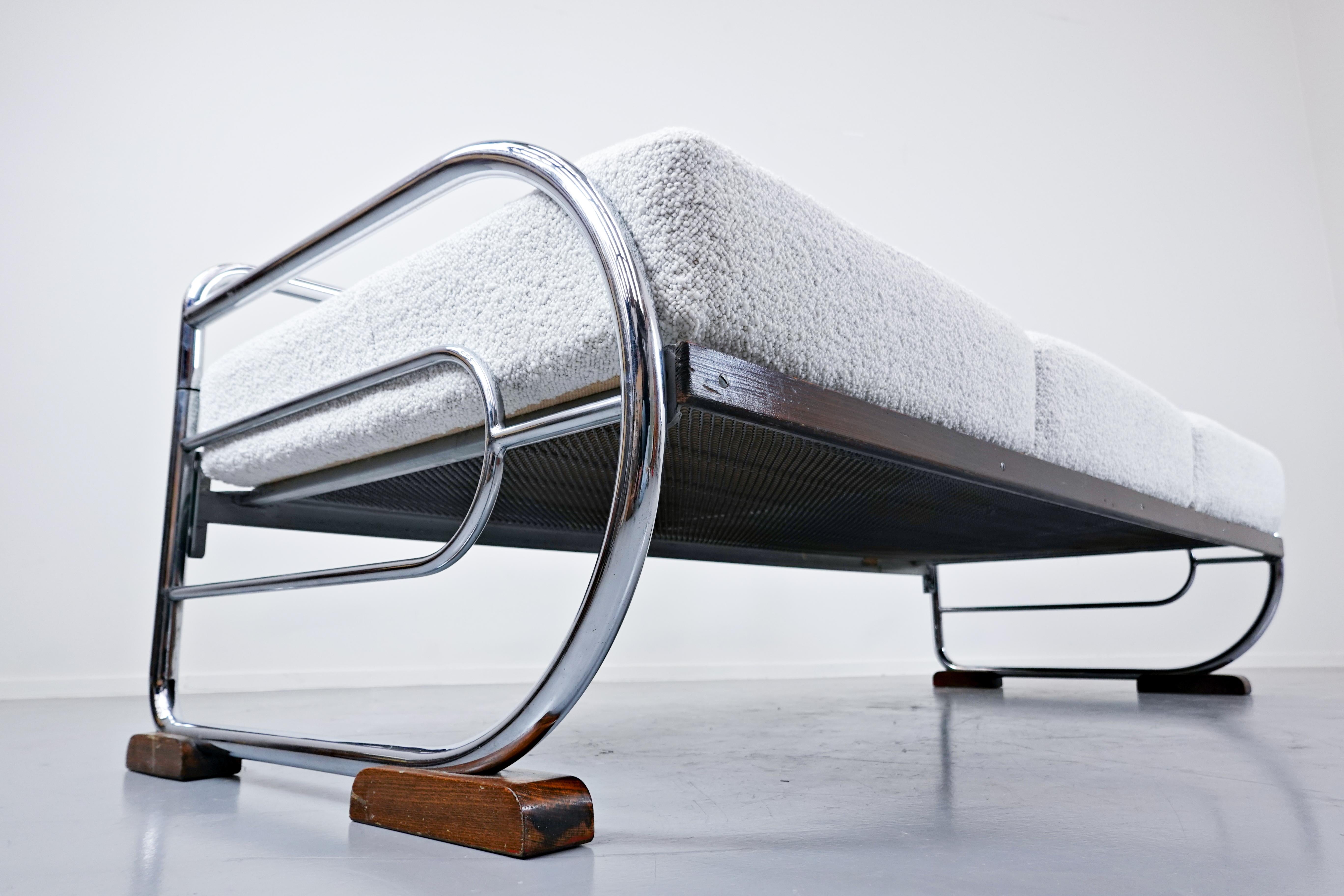 Art Deco Tubular Steel Sofa from Hynek Gottwald, 1930s 6