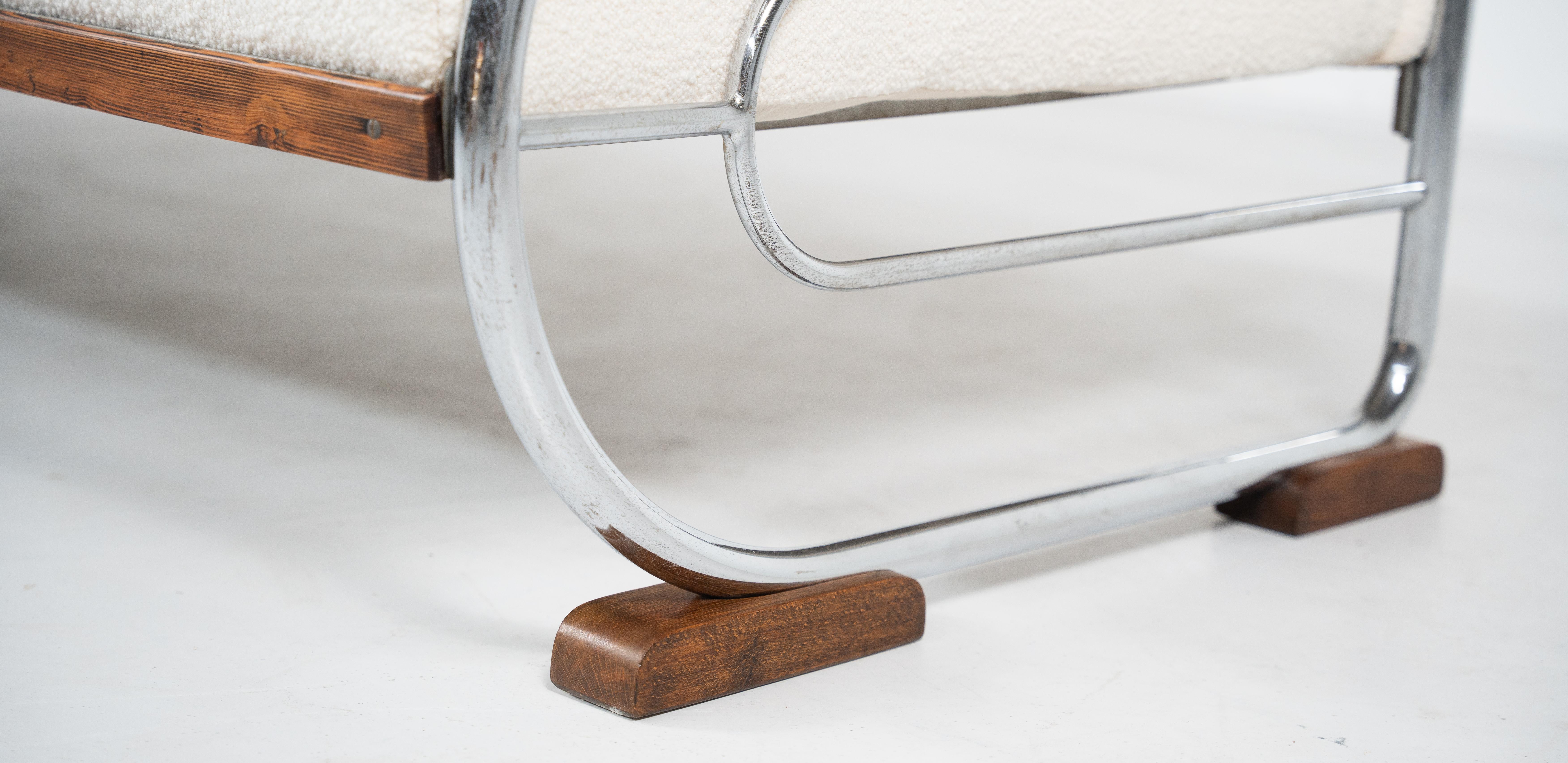 Sofá Art Decó de acero tubular de Hynek Gottwald, años 30 en venta 2