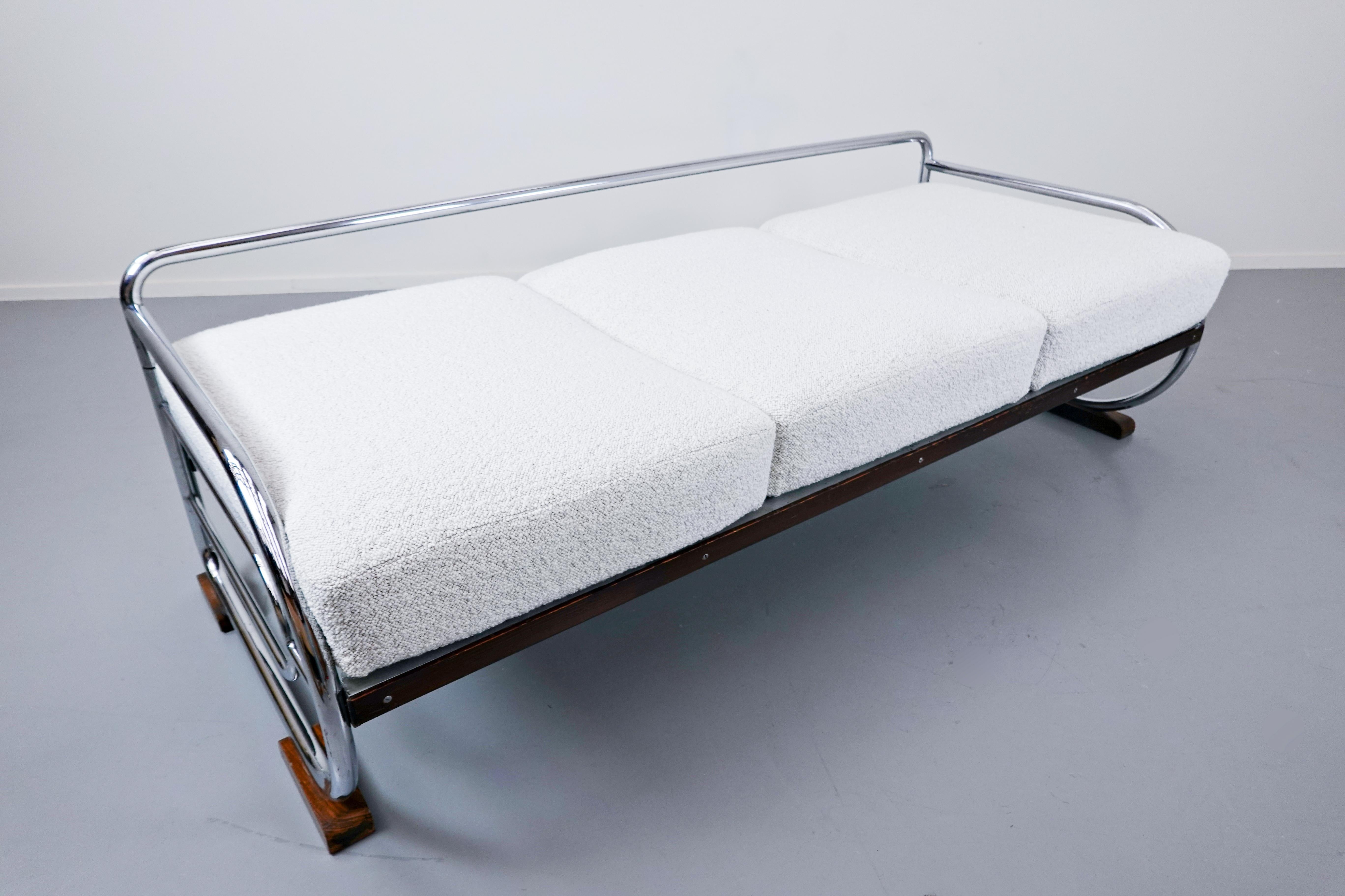 Art Deco Tubular Steel Sofa from Hynek Gottwald, 1930s 4