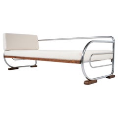 Canapé Art déco en acier tubulaire de Hynek Gottwald, années 1930