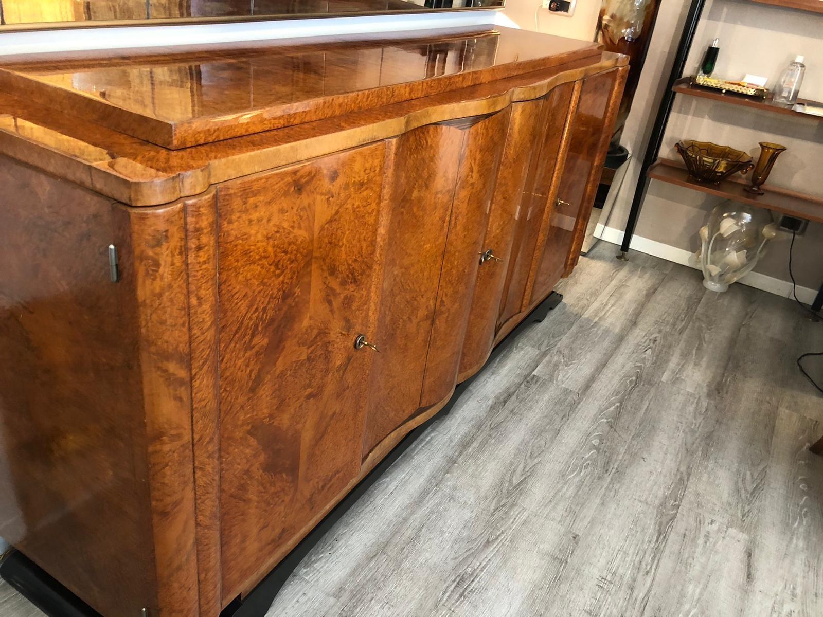 Art Deco Tuja Veneer Credenza from France, 1940s  5