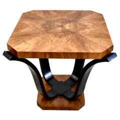 Art Deco Tulip Occasional Table in Walnut & Ebony, English, c1930