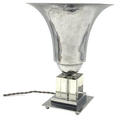 Lampe de table Art déco en forme de tulipe, G.Humbert France vers 1930