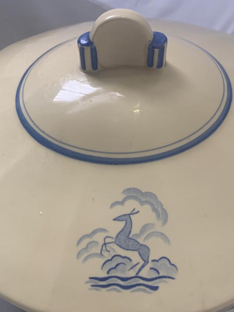 Early 20th Century Art Deco Tureen from Bosch Freres la Louviere, 1920s For Sale