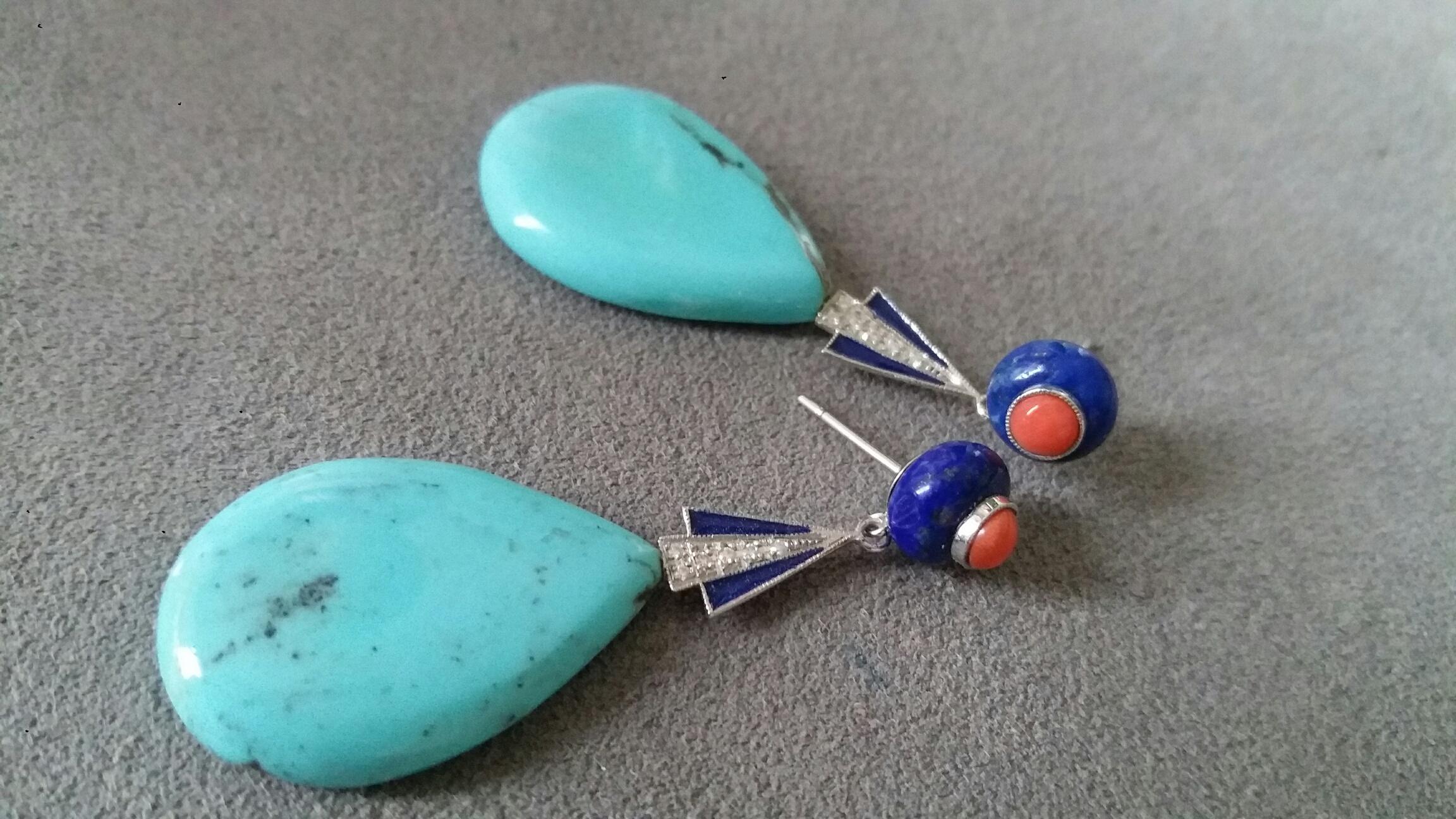 coral turquoise earrings