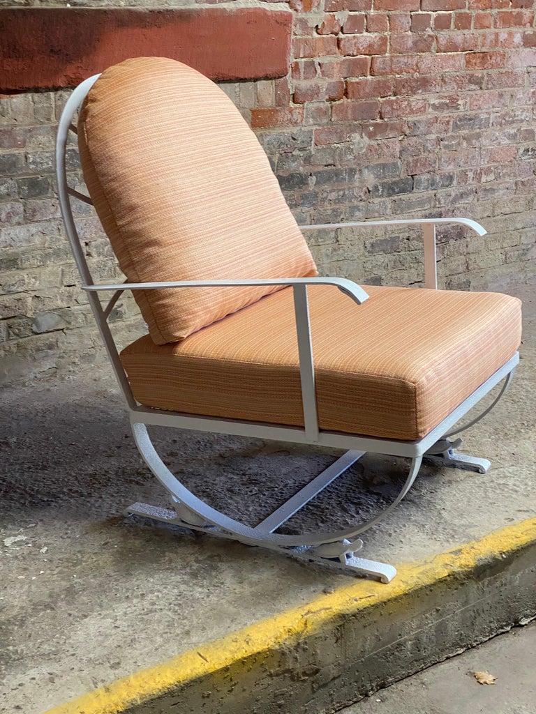 Turtle Shell Chair Art Deco Turtle Decorated Iron Outdoor Lounge Chair For Sale at 1stDibs