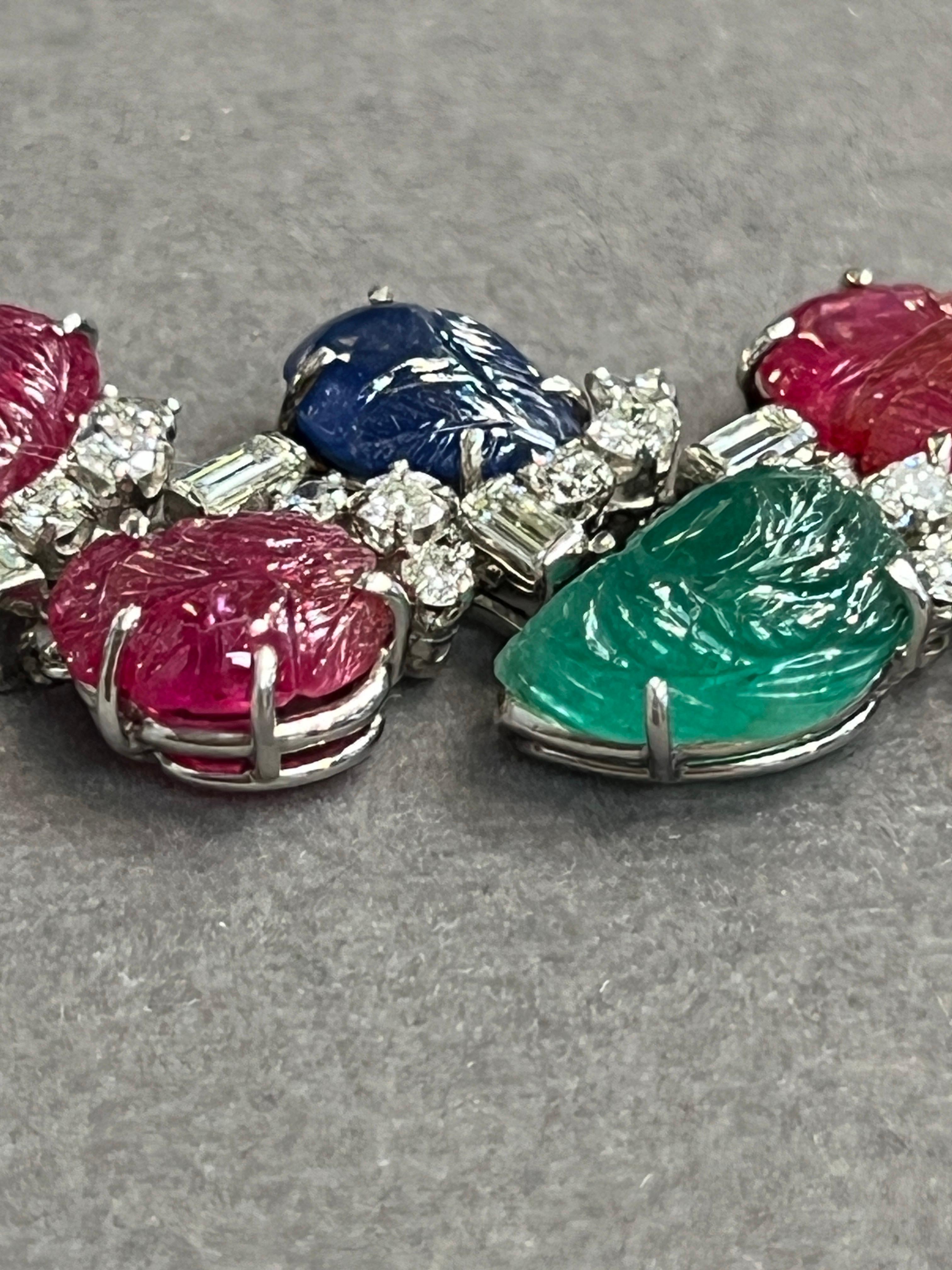 Bracciale Art Deco Tutti Frutti In condizioni ottime in vendita a New York, NY