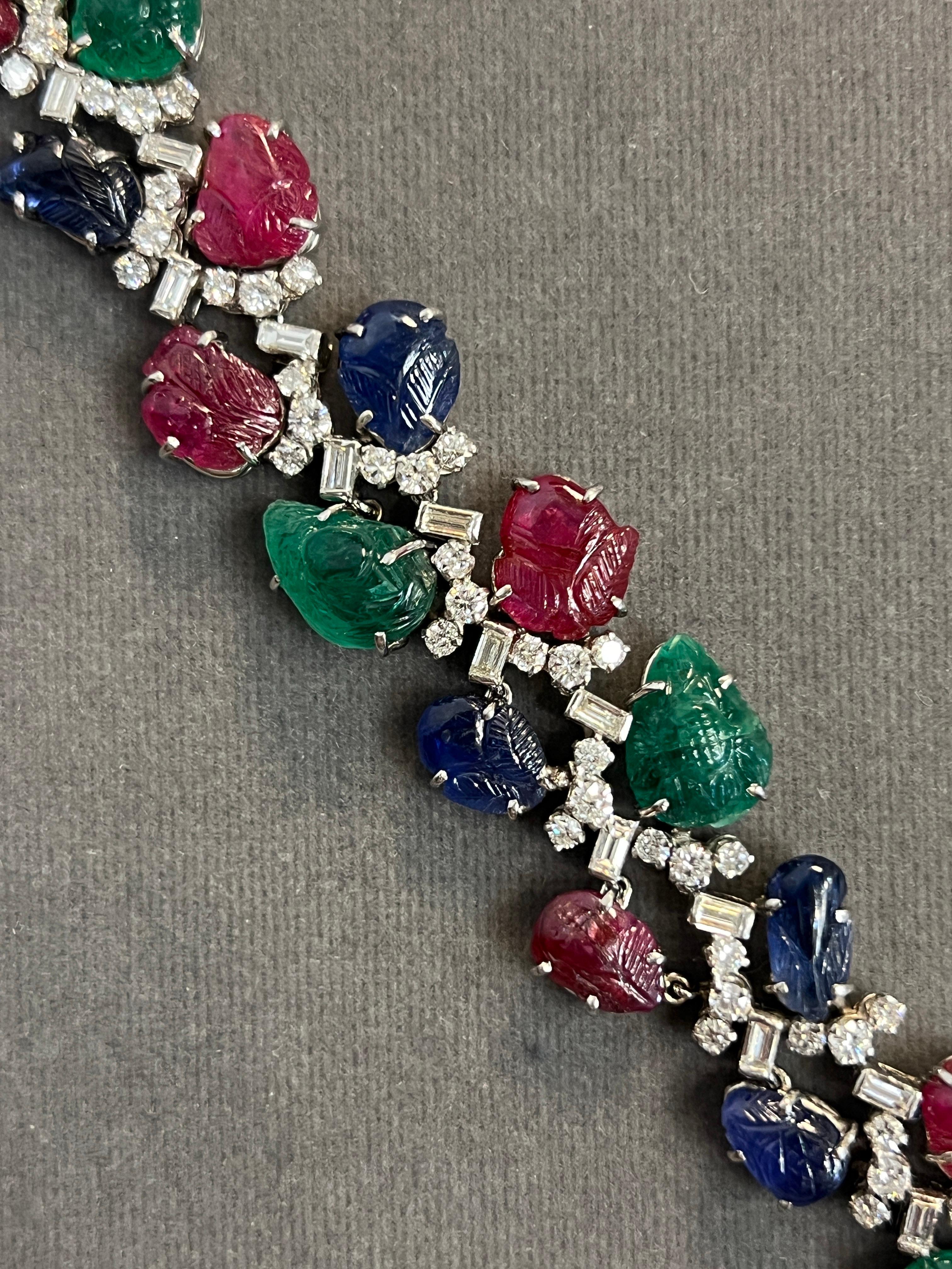 Donna Bracciale Art Deco Tutti Frutti in vendita