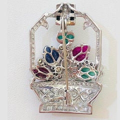 Art Deco Tutti Frutti Style Brooch