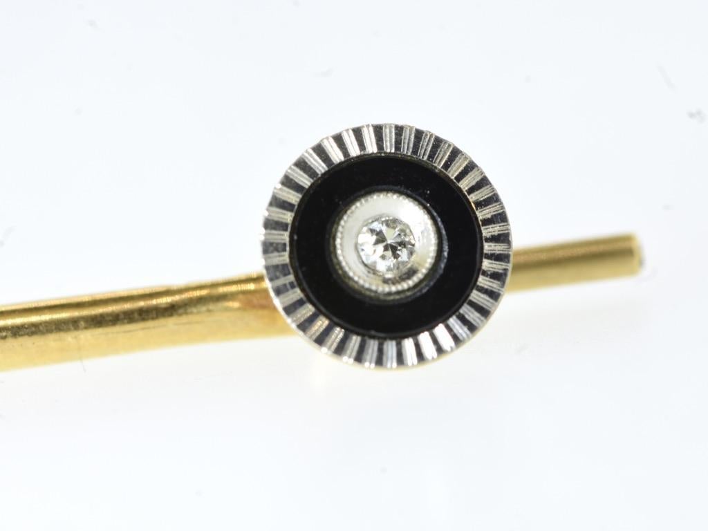 Old European Cut Art Deco Tuxedo Shirt Studs in Platinum, Gold and Diamonds, c. 1925. For Sale