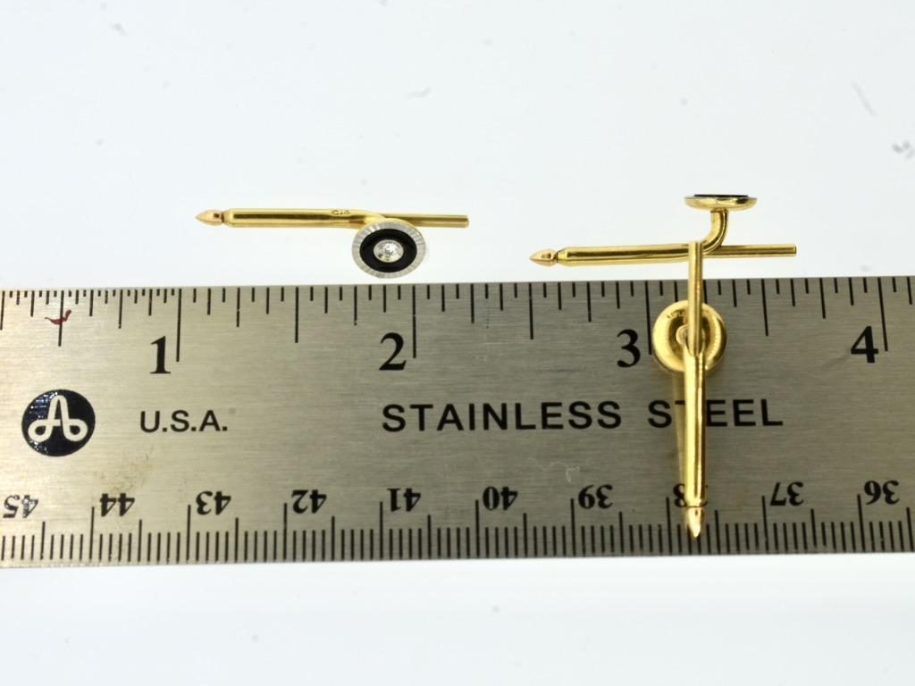 Women's or Men's Art Deco Tuxedo Shirt Studs in Platinum, Gold and Diamonds, c. 1925. For Sale