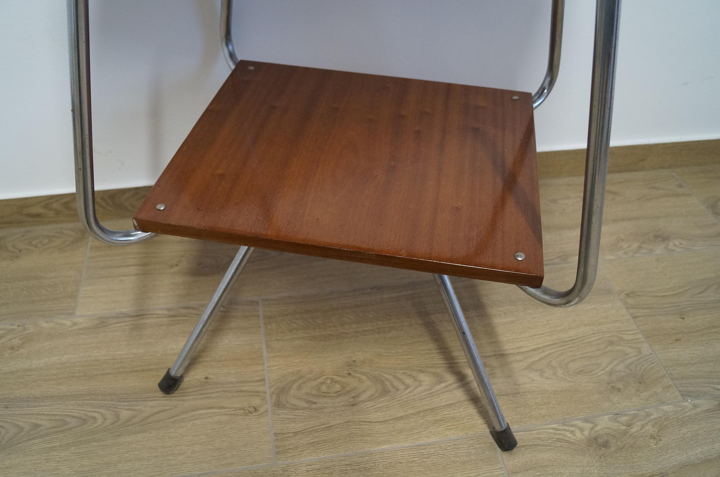 Chrome Art Deco Tv Table chrome . For Sale