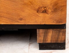 Art Deco Two Door Burl Walnut Armoire