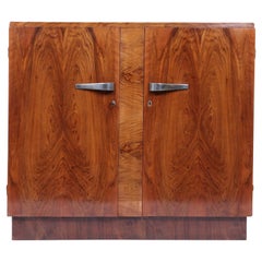 Art Deco Two Door Walnut Cabinet
