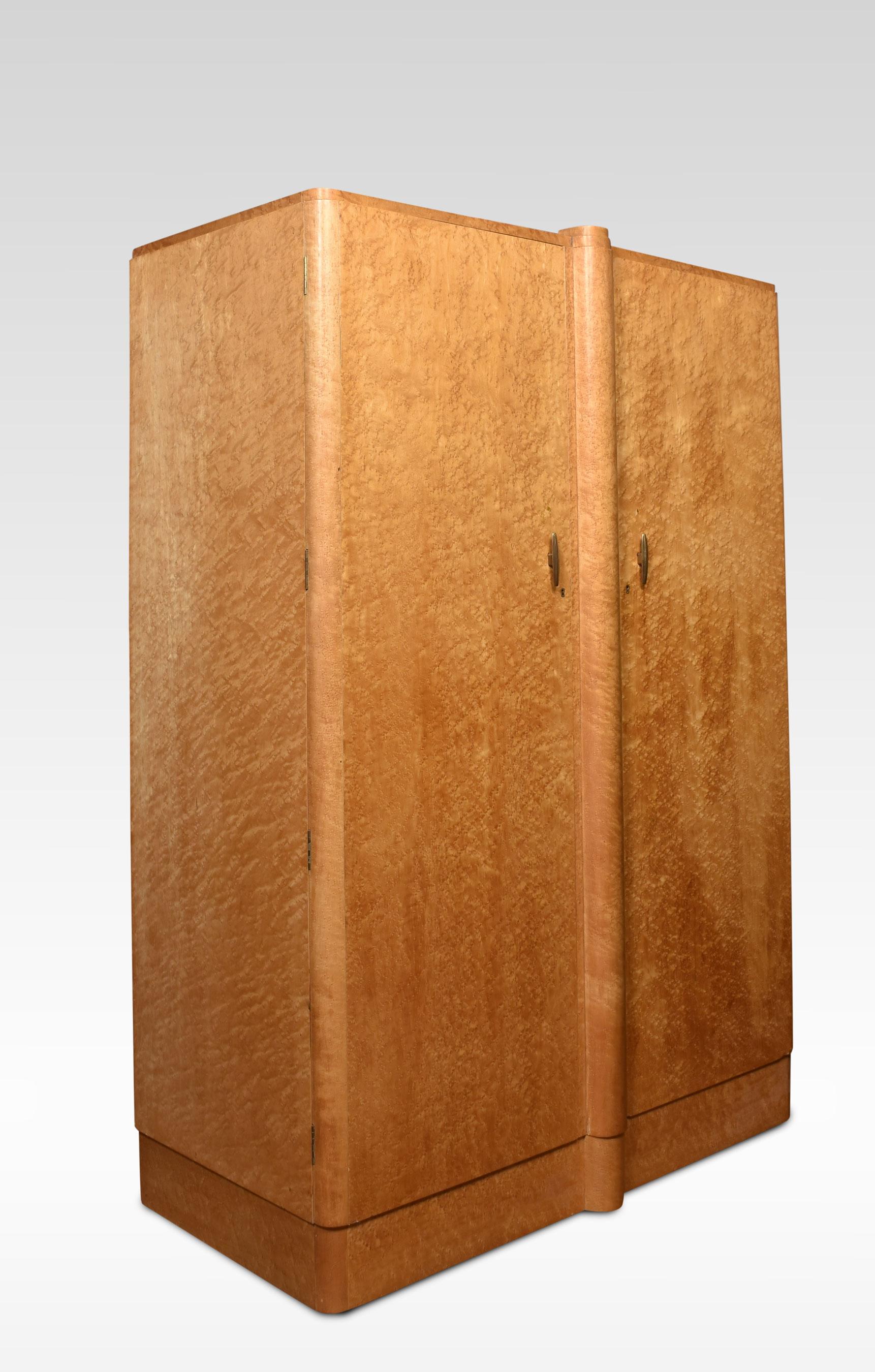 British Art Deco Two Door Wardrobe