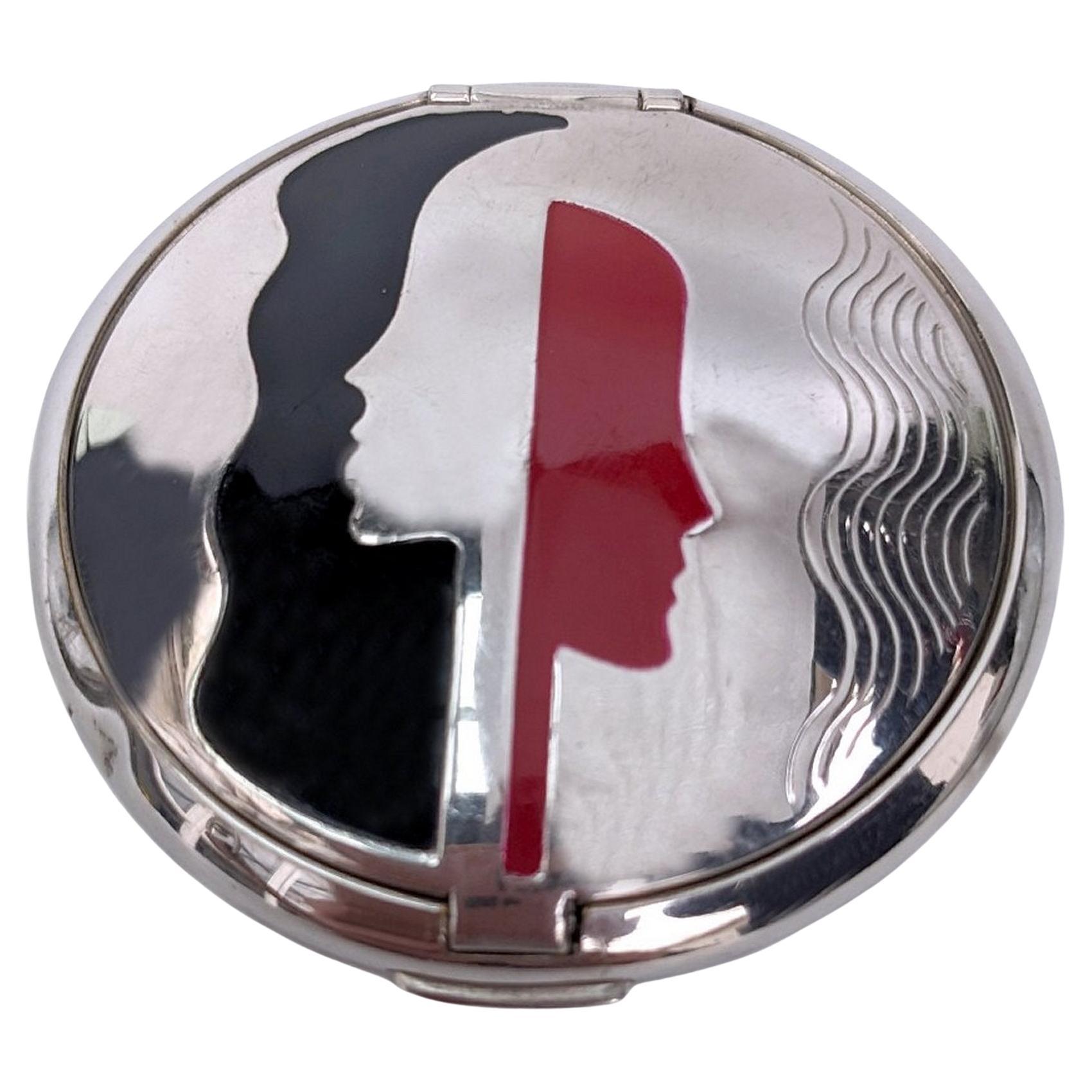 Poudre compacte à deux visages pour dames, Art déco, A Richard Hudnut, c1930